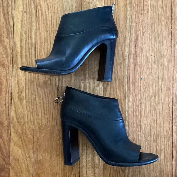 RAG & Bone open toe heeled booties size EU 38 or US 8 beautiful leather EUC - Picture 2 of 9